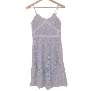 Flnn | Blue Lace Spaghetti Strap | Sweetheart Dress